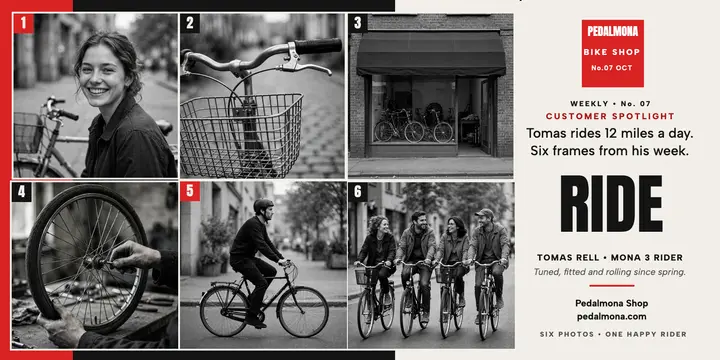 Pedalmona rider photo essay post template