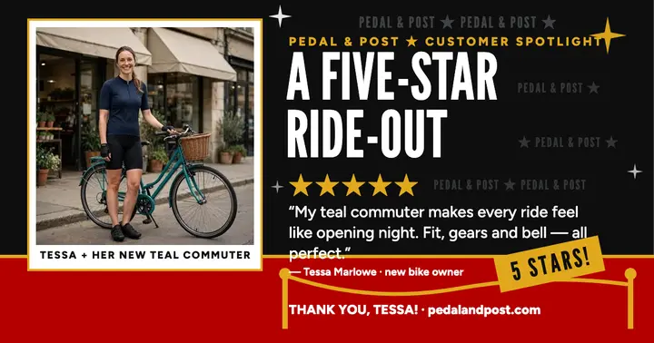 Pedal and Post five-star spotlight post template