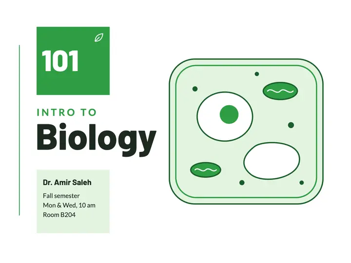 Biology 101 title slide template