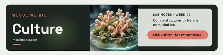 Mossline Bio lab culture banner template
