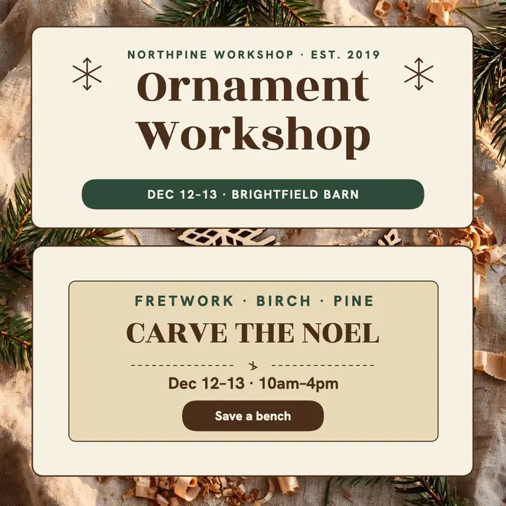 Northpine ornament workshop birch post: ornament workshop post template