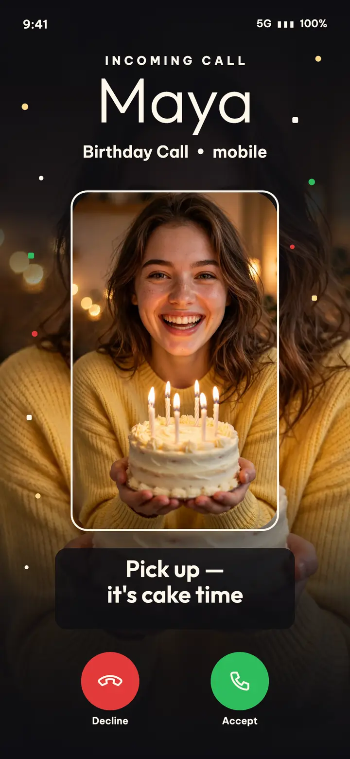 Maya Birthday Call wallpaper: birthday call wallpaper template