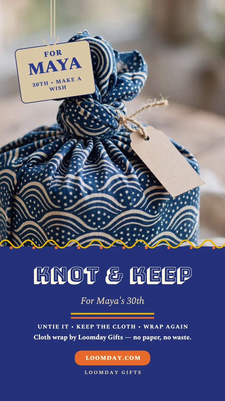 Maya's birthday cloth wrap reveal story template