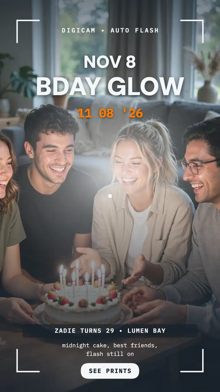 Zadie's birthday flash recap story template