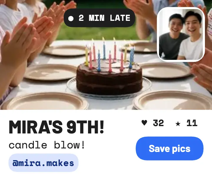 Mira's 9th dual camera birthday ad template