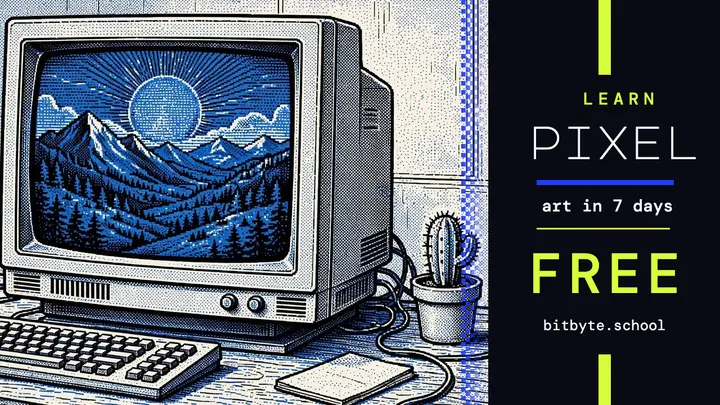 Bitbyte free pixel art course thumbnail template