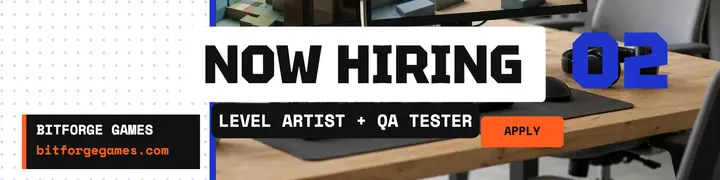 Bitforge Games hiring banner template