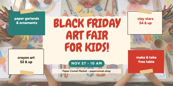 Paper Comet Black Friday art fair post template