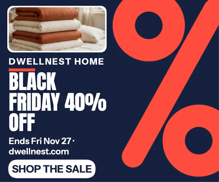 Dwellnest Black Friday bedding sale ad template