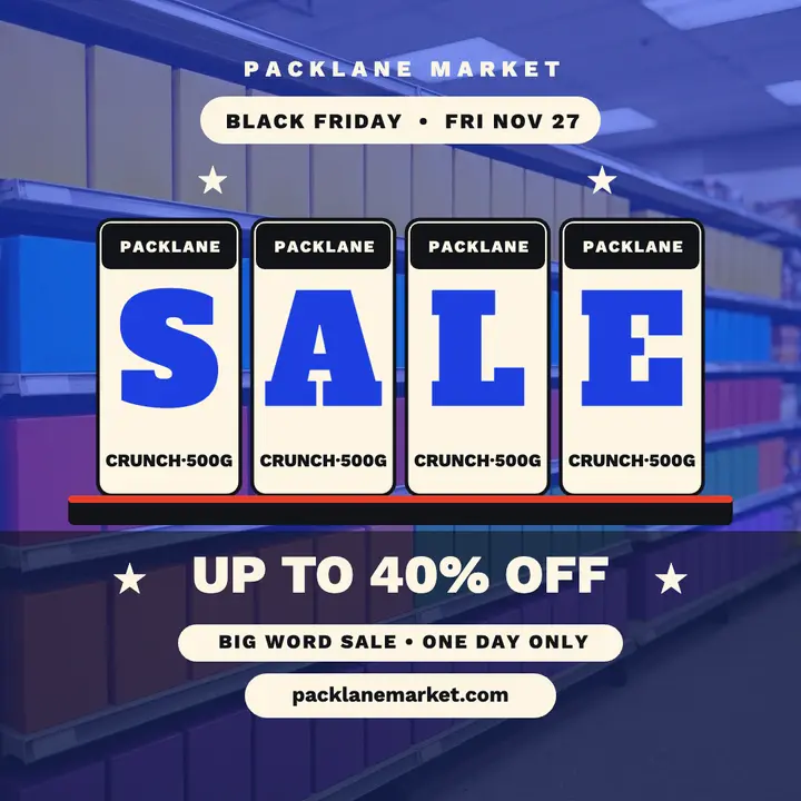 Packlane Market Black Friday shelf post: black friday sale post template