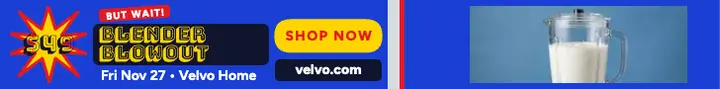 Velvo Home Black Friday blender leaderboard template