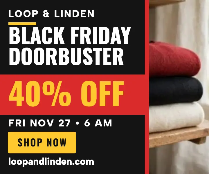 Loop and Linden Black Friday doorbuster ad template