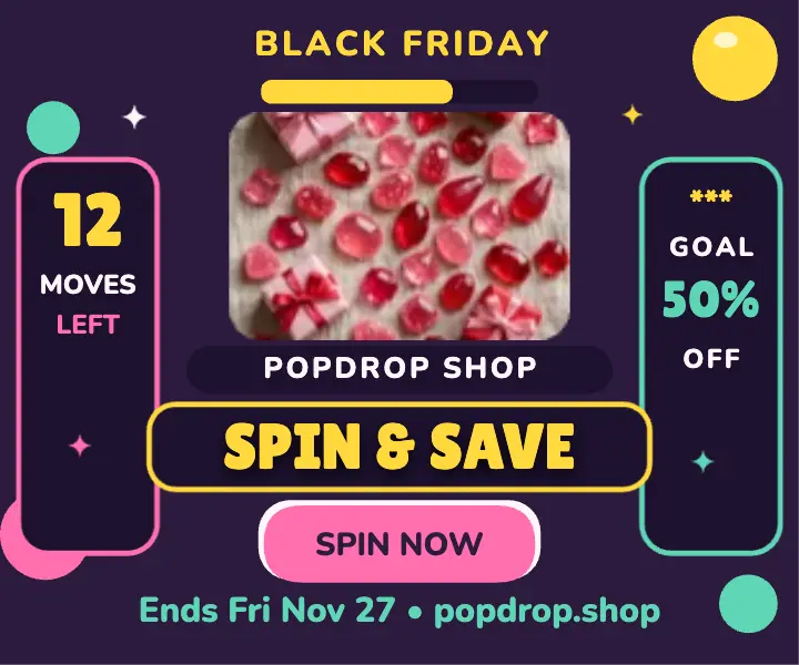 Popdrop Shop Black Friday candy board sale template