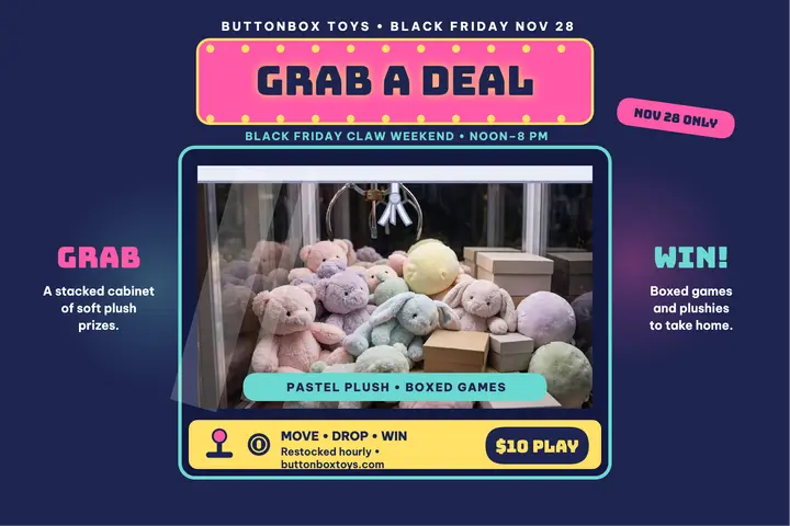 Buttonbox Black Friday claw sale postcard template