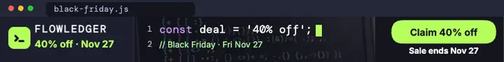 Flowledger Black Friday code ad template