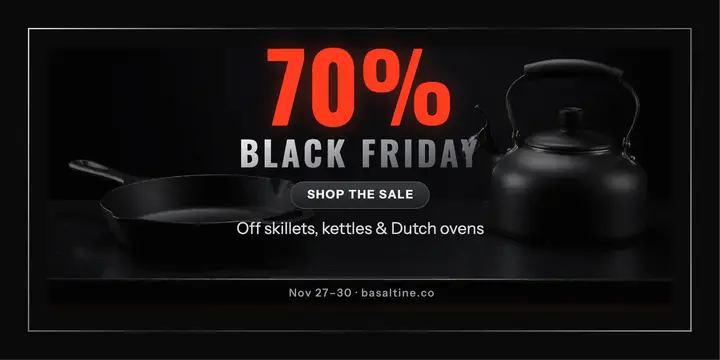 Basaltine Cookware Black Friday blackout gloss post template