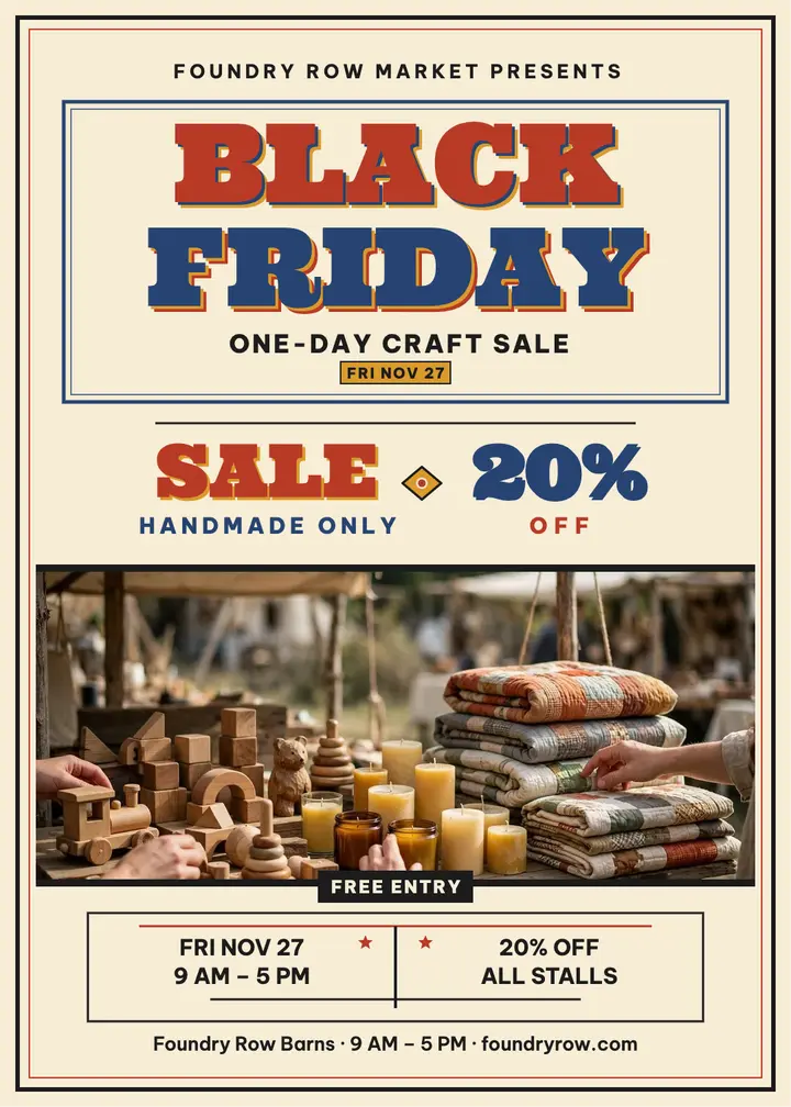 Foundry Row Black Friday craft sale template
