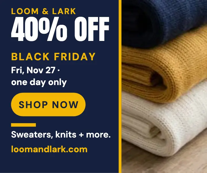Loom and Lark Black Friday percent ad template