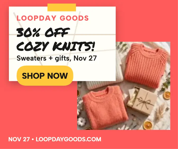 Loopday Goods Black Friday rectangle ad template