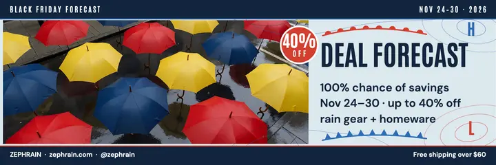 Zephrain Black Friday deal forecast header template
