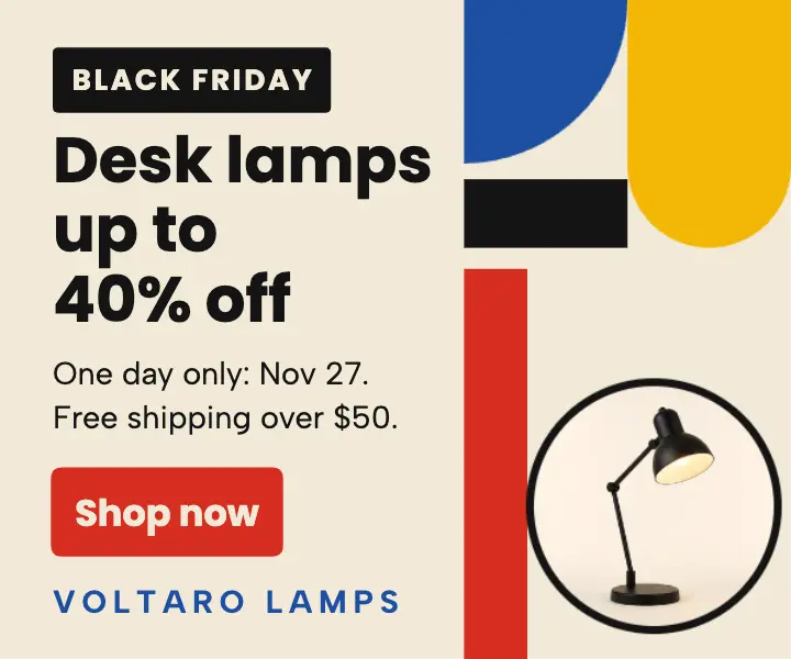 Voltaro Lamps Black Friday desk lamp ad template