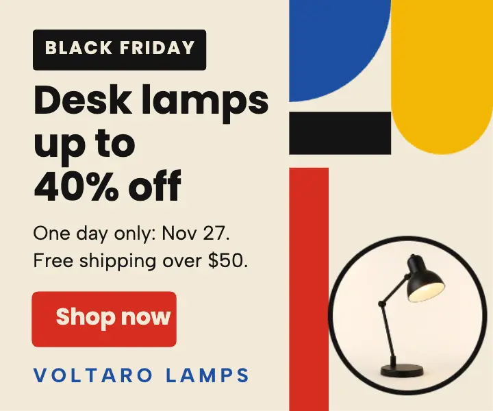 Voltaro Lamps Black Friday desk lamp ad template
