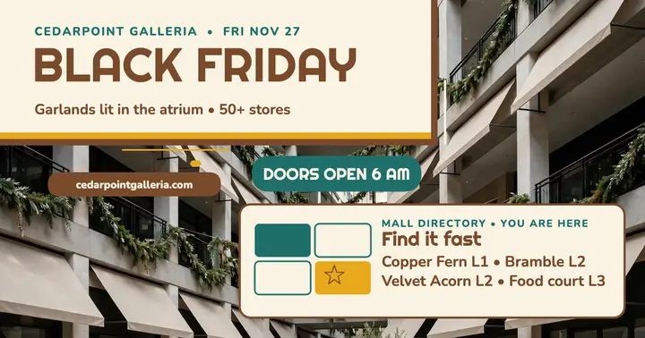 Cedarpoint Galleria Black Friday directory post template