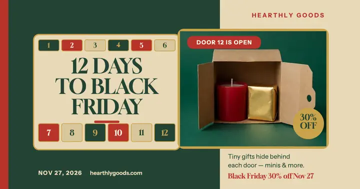 Hearthly Goods Black Friday doors post template