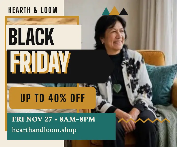 Hearth and Loom Black Friday facet sale ad template