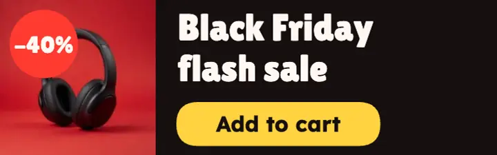 Black Friday flash sale mobile banner template