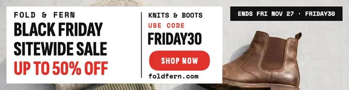 Fold and Fern Black Friday flush sale billboard template