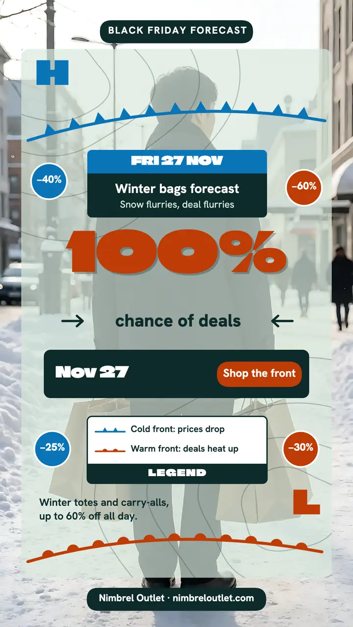 Black Friday forecast story, weather map template