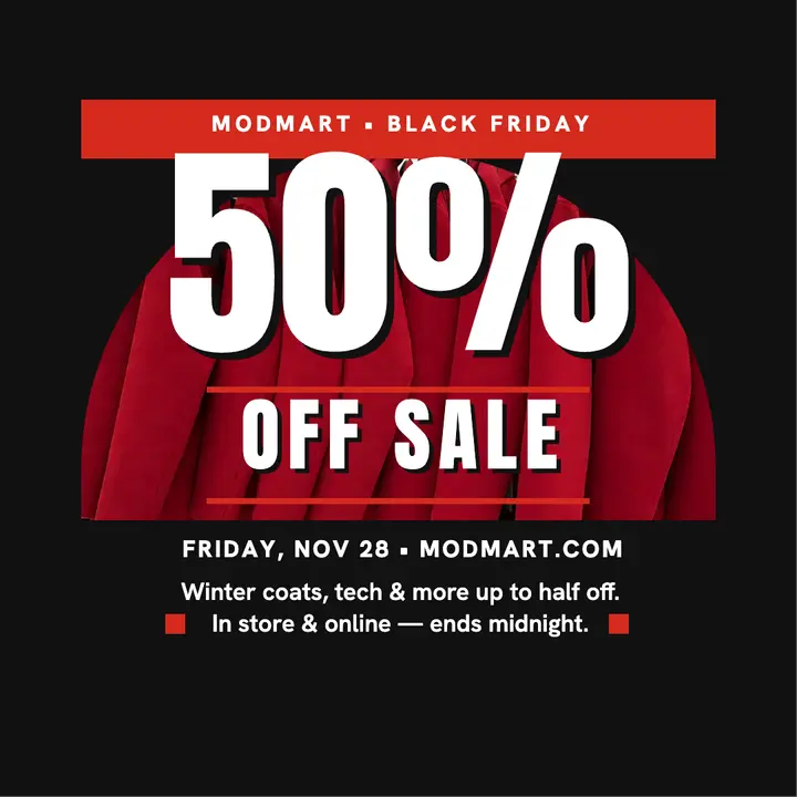 Modmart Black Friday giant sale post: black friday sale post template