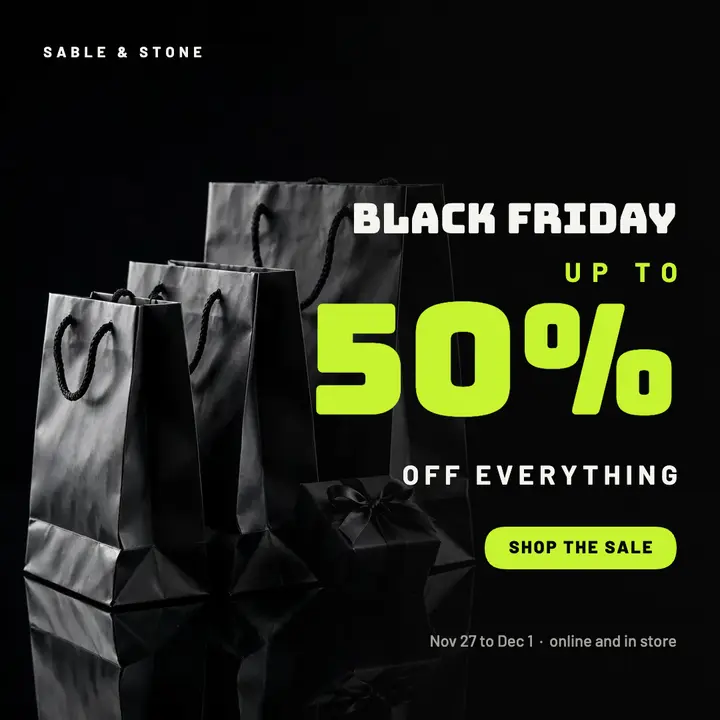 Black Friday 50% off post template