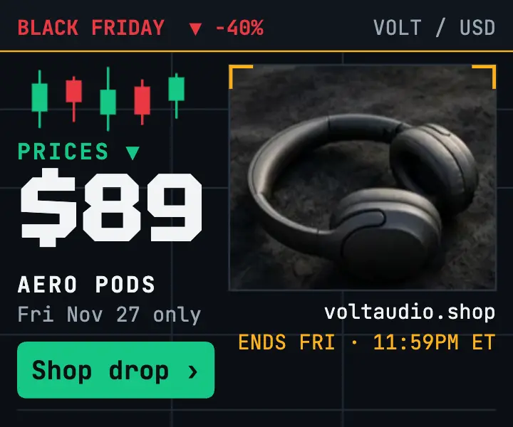 Volt Audio Black Friday headphone drop ad template