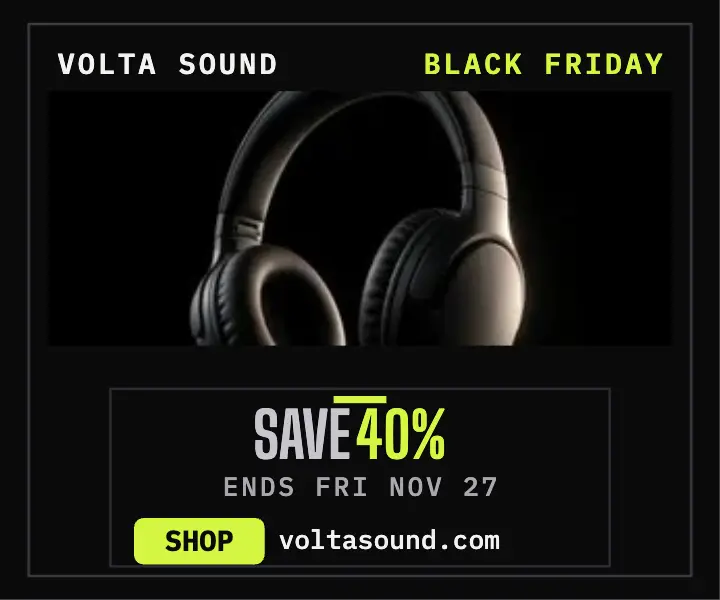 Volta Sound Black Friday gloss ad template