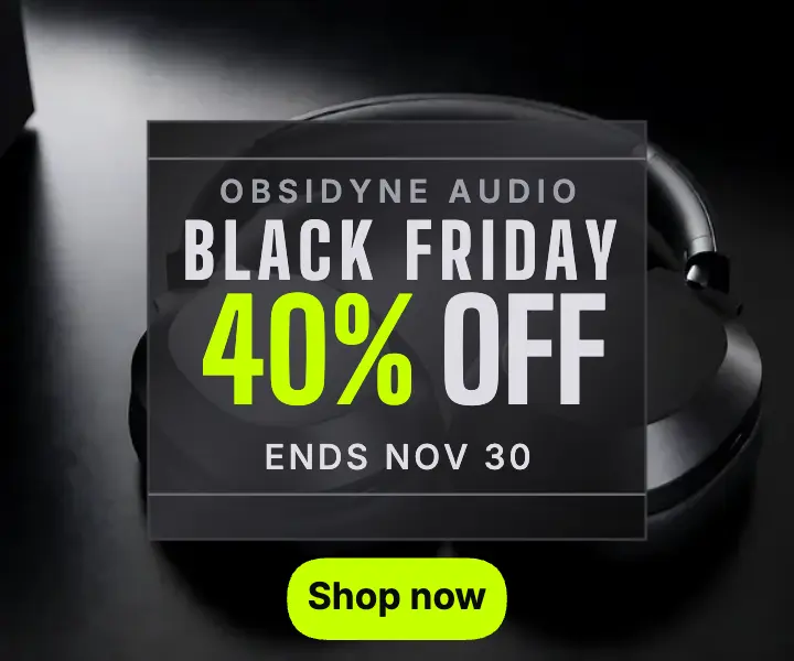 Obsidyne Audio Black Friday headphones ad template