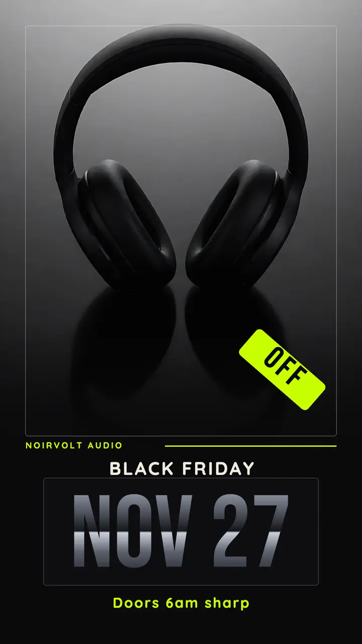 Noirvolt Audio Black Friday teaser story template