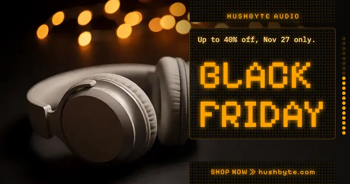 Black Friday headphones LED board sale template