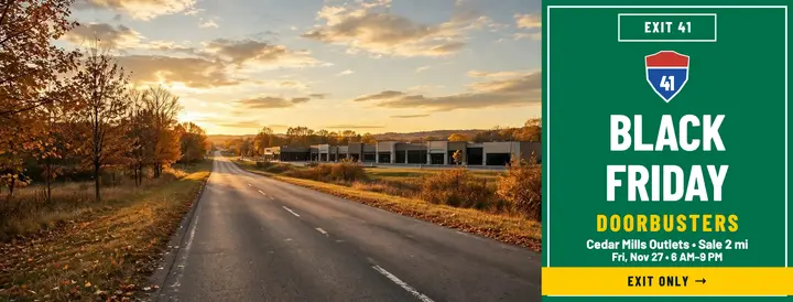 Cedar Mills Black Friday highway cover template