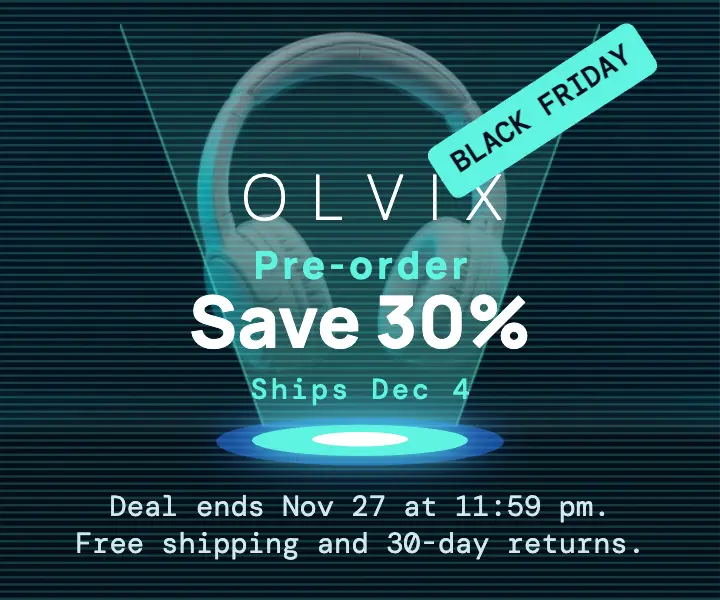 Black Friday headphones pre-order ad, hologram projection template