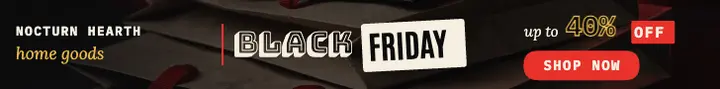 Black Friday home goods leaderboard, type collage template