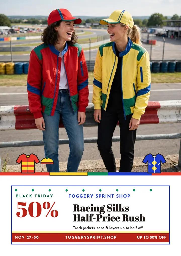 Toggery Sprint Shop Black Friday silks flyer template