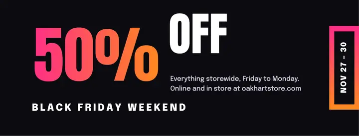 Black Friday 50% knockout Facebook cover template