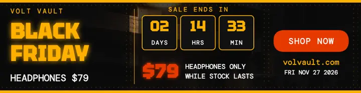 Volt Vault Black Friday LED billboard: black friday billboard template