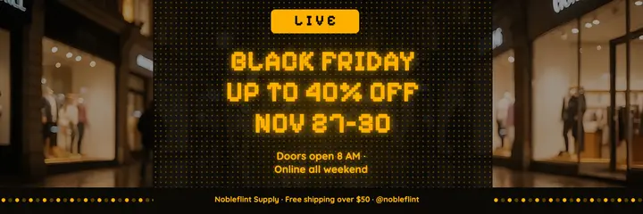 Nobleflint Supply Black Friday LED board header template