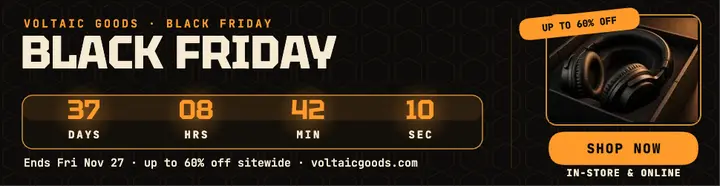 Voltaic Goods Black Friday countdown billboard: black friday billboard ad template