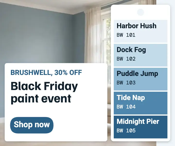 Brushwell Black Friday paint event ad: black friday paint sale ad template