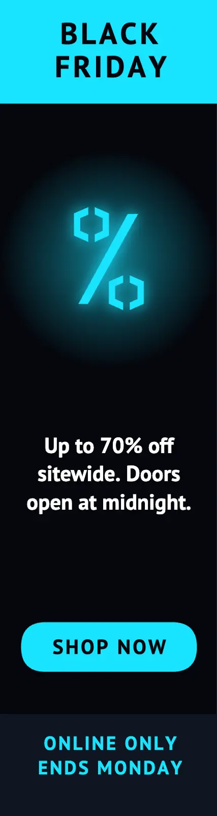 Black Friday neon % ad template