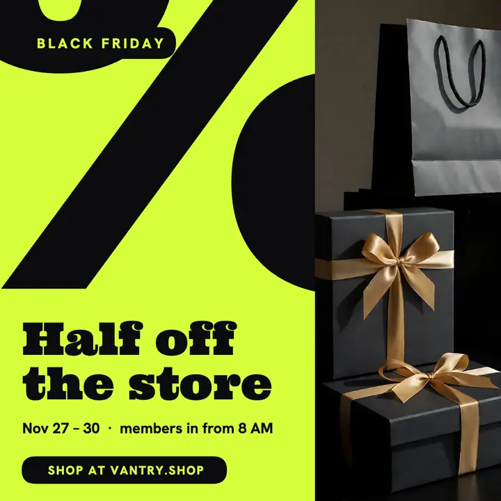 Vantry Black Friday giant percent post template